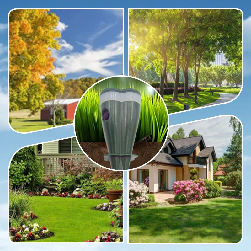 🌸 Solar-powered waterproof screw-shaped non-toxic mole repellent thumbnail 8