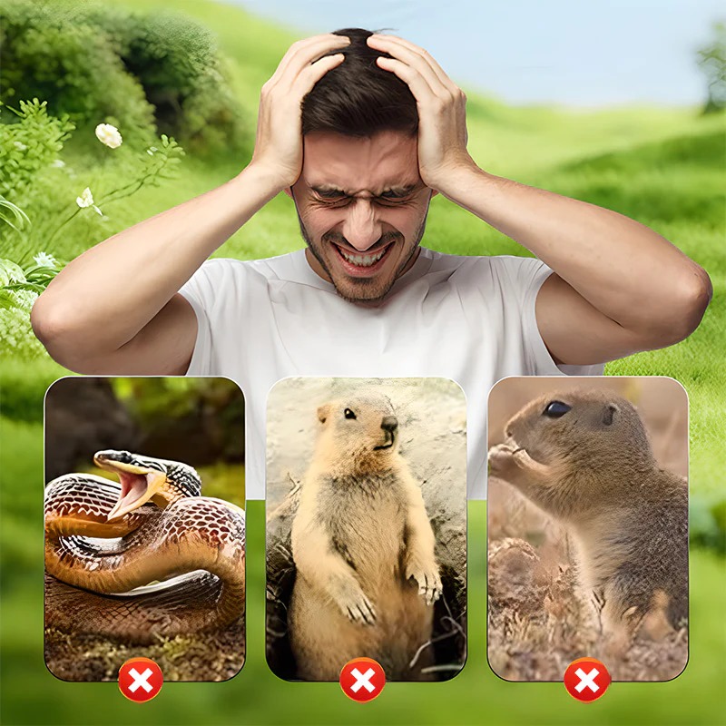 🌸 Solar-powered waterproof screw-shaped non-toxic mole repellent thumbnail 4