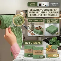 ✨BUY 2 GET 1 FREE✨ EcoWipe Anti-Bacteria Coral Fleece Kitchen Towels - Reusable & Super Absorbent thumbnail 6