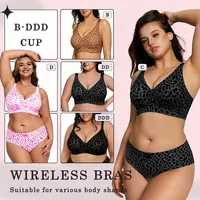 🏆LAST DAY SALE 50% OFF 🔥 Super Firming Leopard Print Jelly Bra | Women Wirefree Bras 👍No More Sagging Breasts thumbnail 4