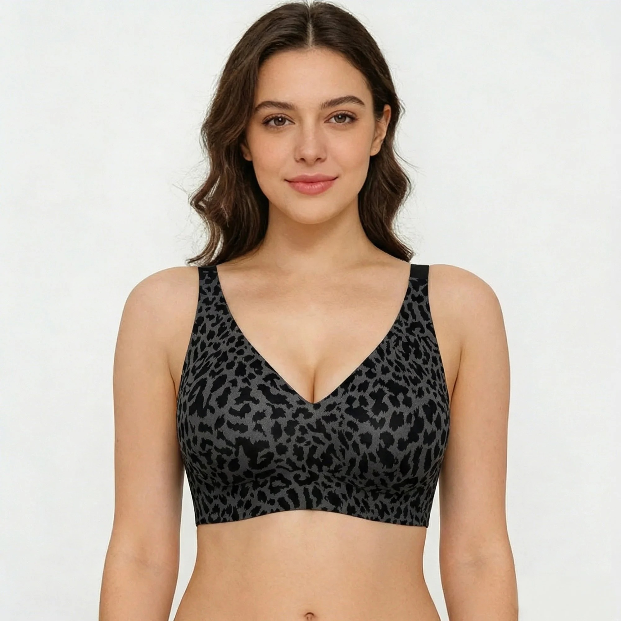 🏆LAST DAY SALE 50% OFF 🔥 Super Firming Leopard Print Jelly Bra | Women Wirefree Bras 👍No More Sagging Breasts thumbnail 8