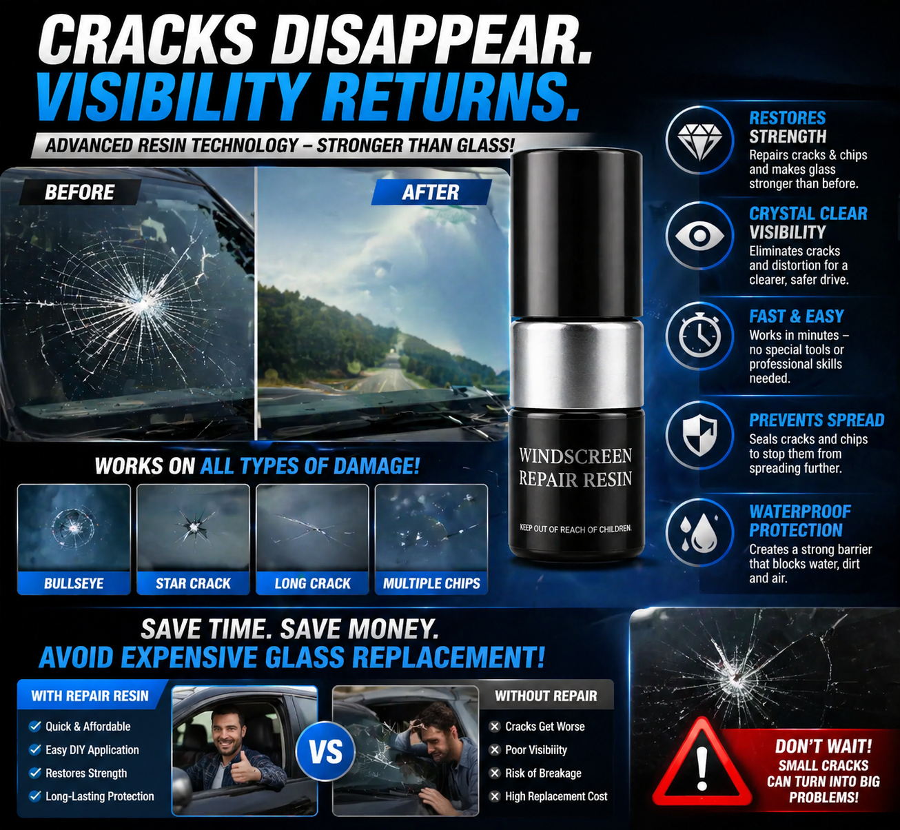 🔥🔥Hot Deal Summer SALE OFF UP TO 50%🔥🔥- Cracks Glass Repair Kit 🛠️ - Image 1