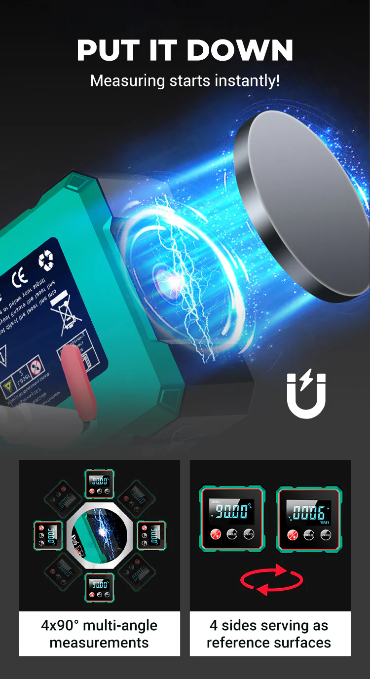 🔥🔥Hot Deal Summer SALE OFF UP TO 60%🔥💥Magnetic Digital Angle Finder with Electronic Laser thumbnail 5