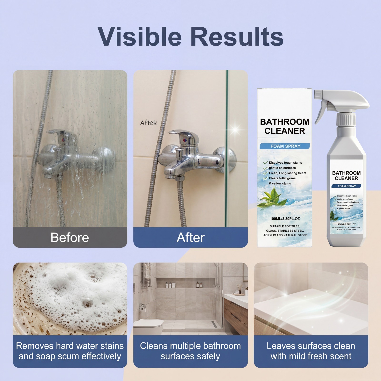 🥳2026 HOT SALE💞50K+ SOLD! Scale Remover Bathroom Cleaner thumbnail 7
