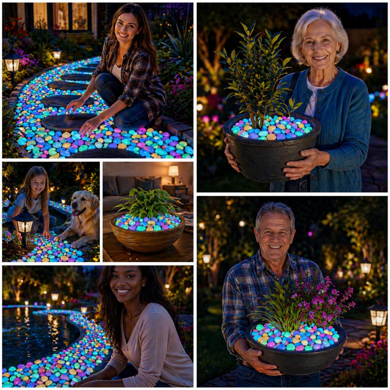 💥LAST DAY SALE 50%OFF💥🌈Colorful Glow-in-the-Dark Garden Stones thumbnail 7