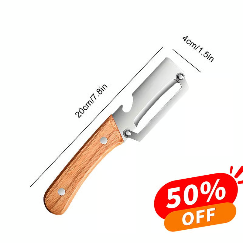 🥳2026 HOT SALE💞50K+ SOLD! Kitchen Multi-Function Stainless Steel Thickened Fruit Peeler Knife thumbnail 2