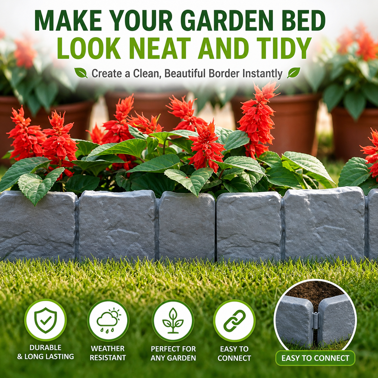 🔥 50% OFF Today | DIY Garden Edging Border Stones 🌿 thumbnail 7