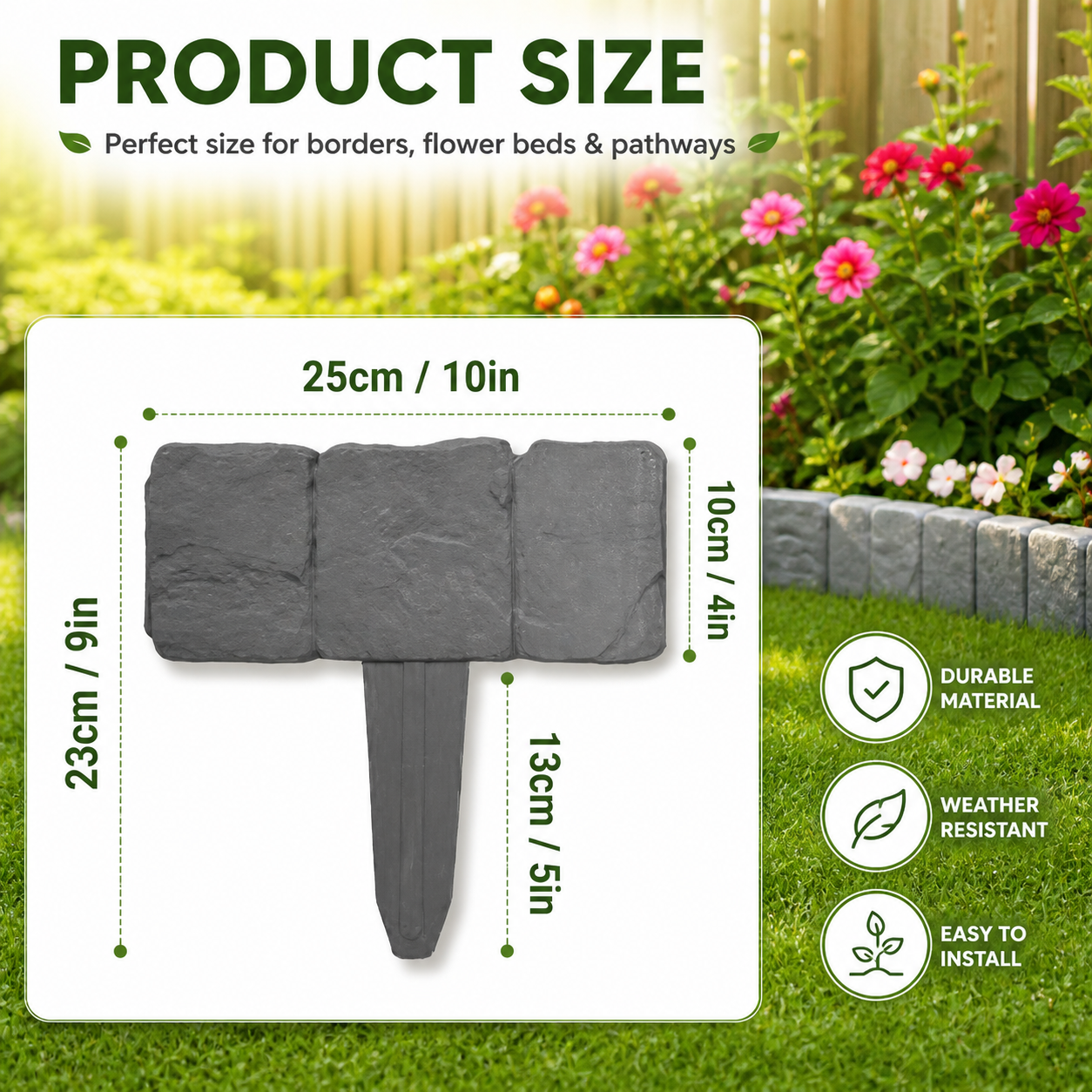 🔥 50% OFF Today | DIY Garden Edging Border Stones 🌿 thumbnail 2