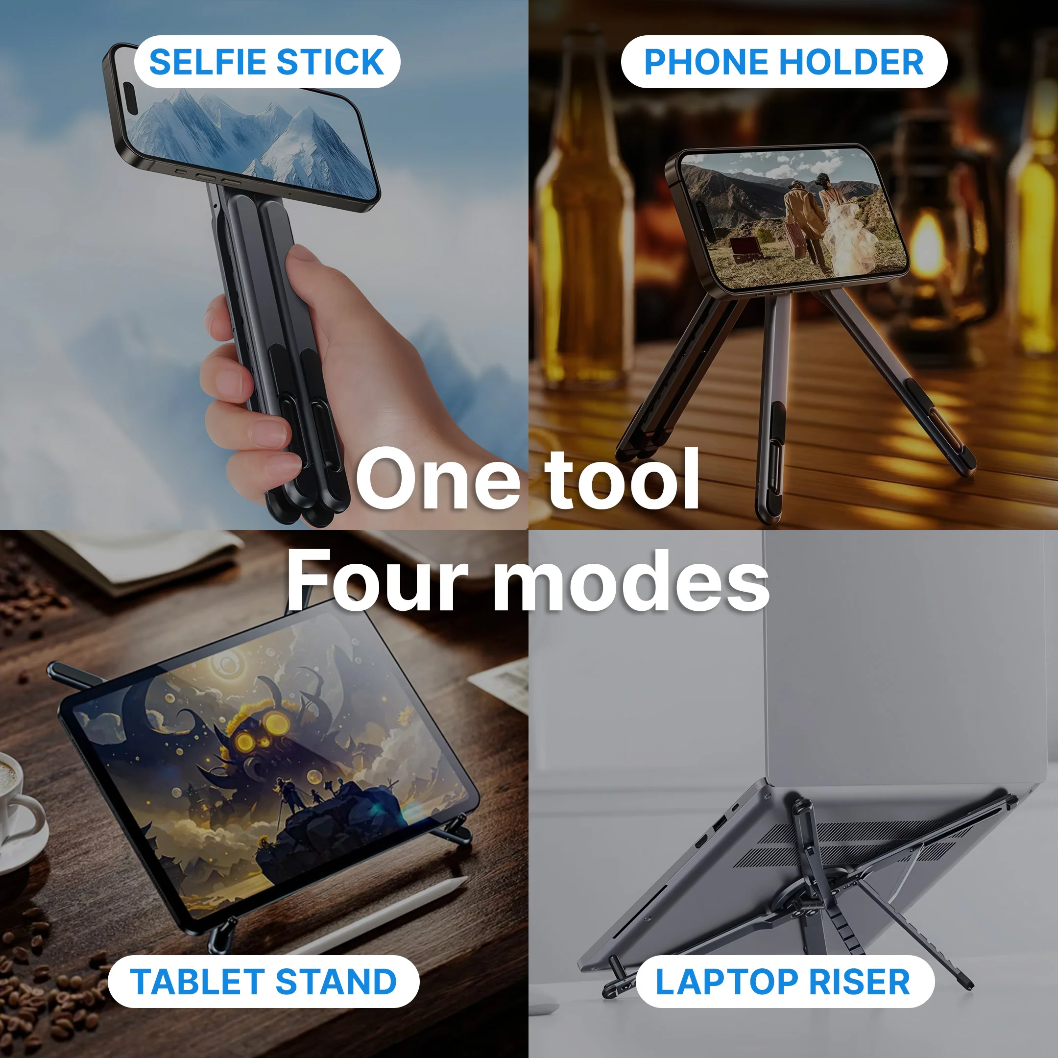 🥳2026 HOT SALE💞50K+ SOLD! 4-in-1 Magnetic Foldable Laptop Stand thumbnail 6