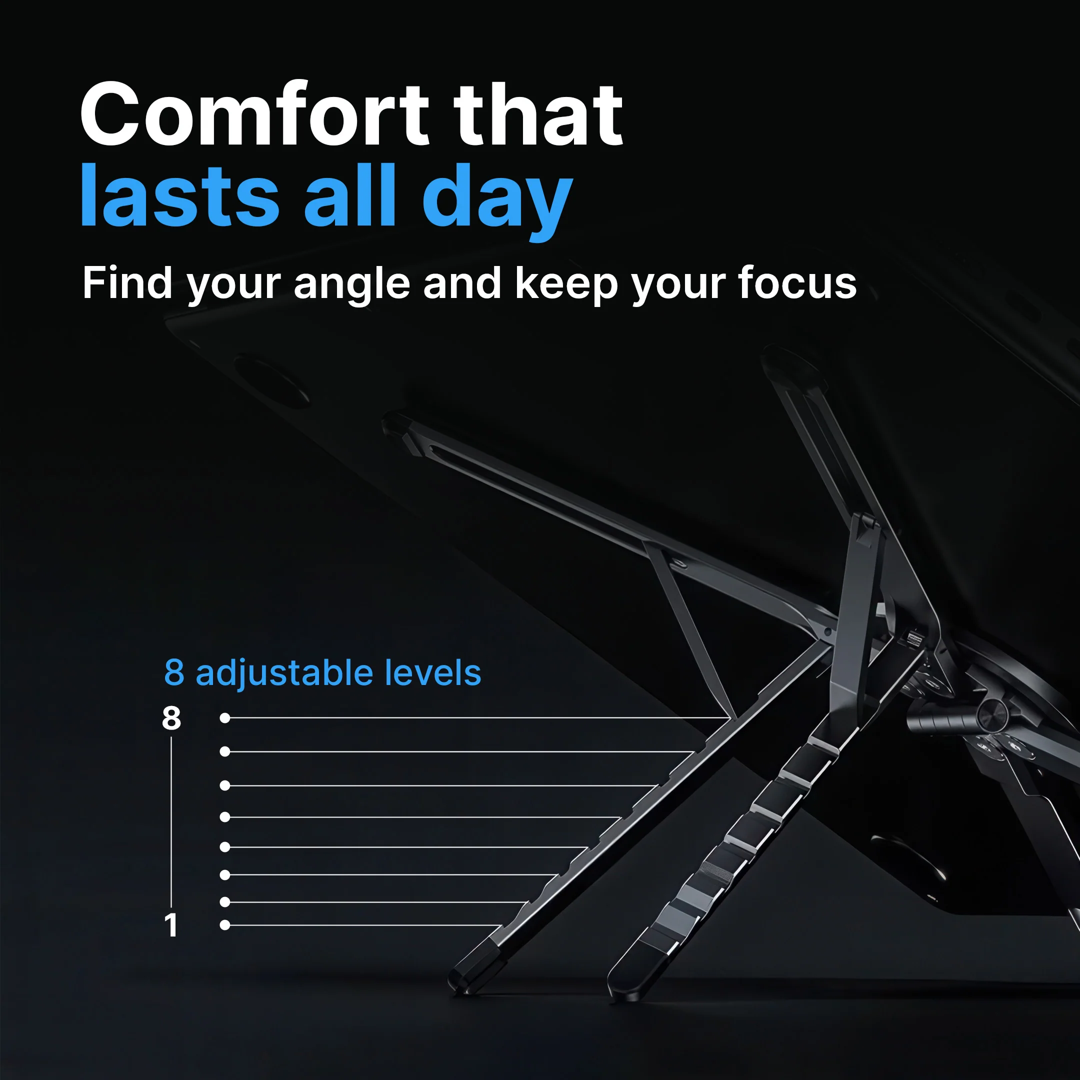 🥳2026 HOT SALE💞50K+ SOLD! 4-in-1 Magnetic Foldable Laptop Stand thumbnail 3