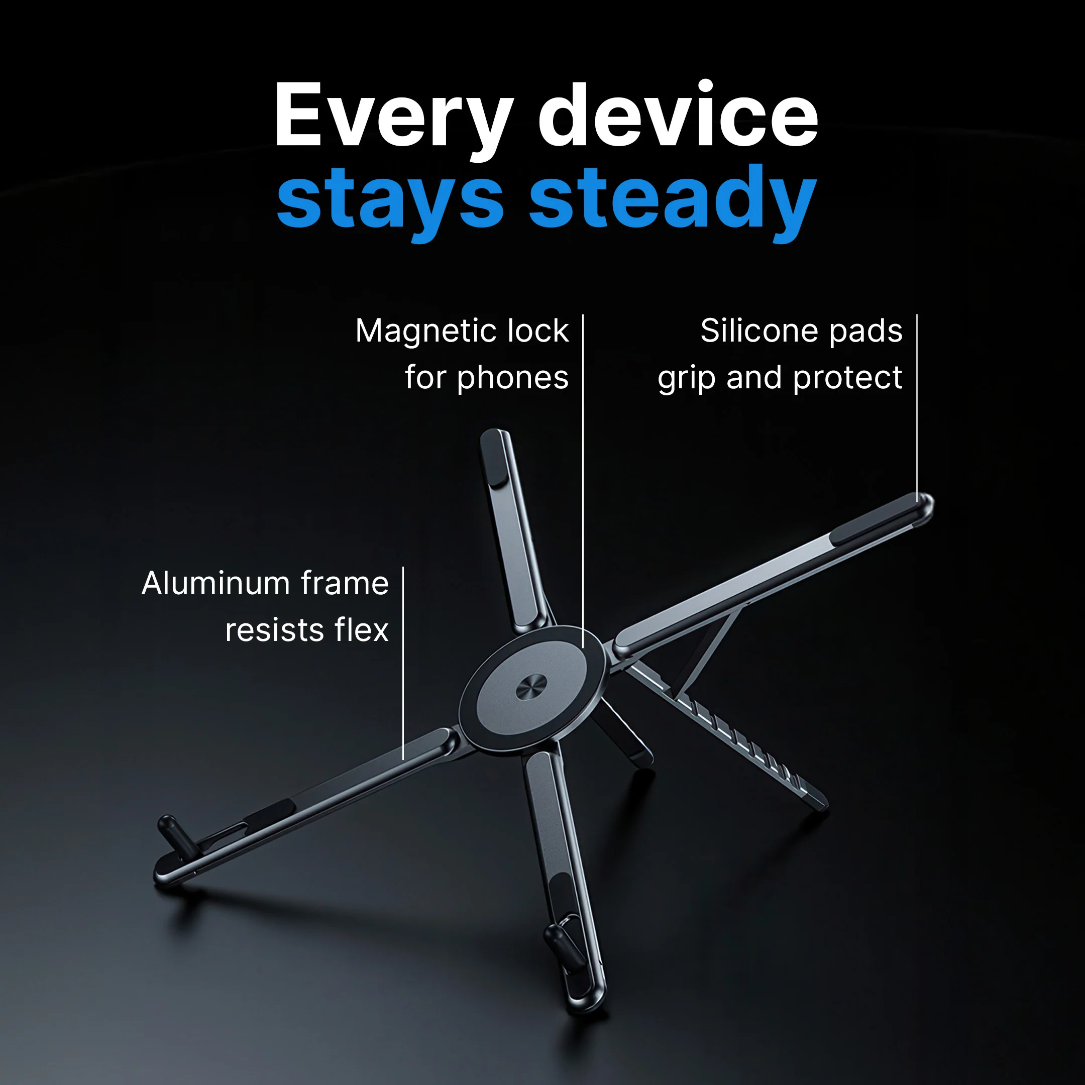 🥳2026 HOT SALE💞50K+ SOLD! 4-in-1 Magnetic Foldable Laptop Stand thumbnail 4
