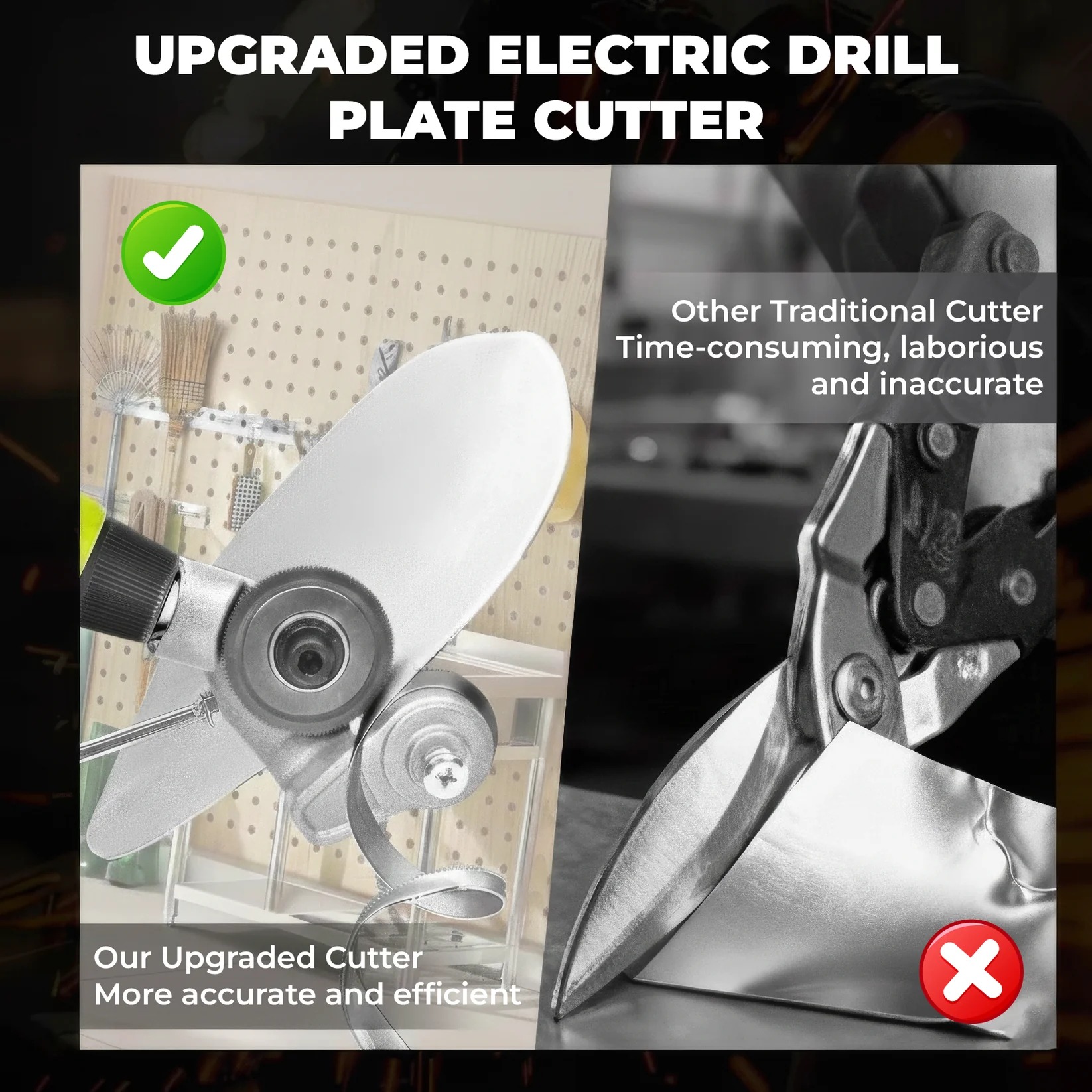 🥳2026 HOT SALE💞50K+ SOLD! 🎉Titanium Drill Nibbler – Sheet Metal Cutting Tool thumbnail 10