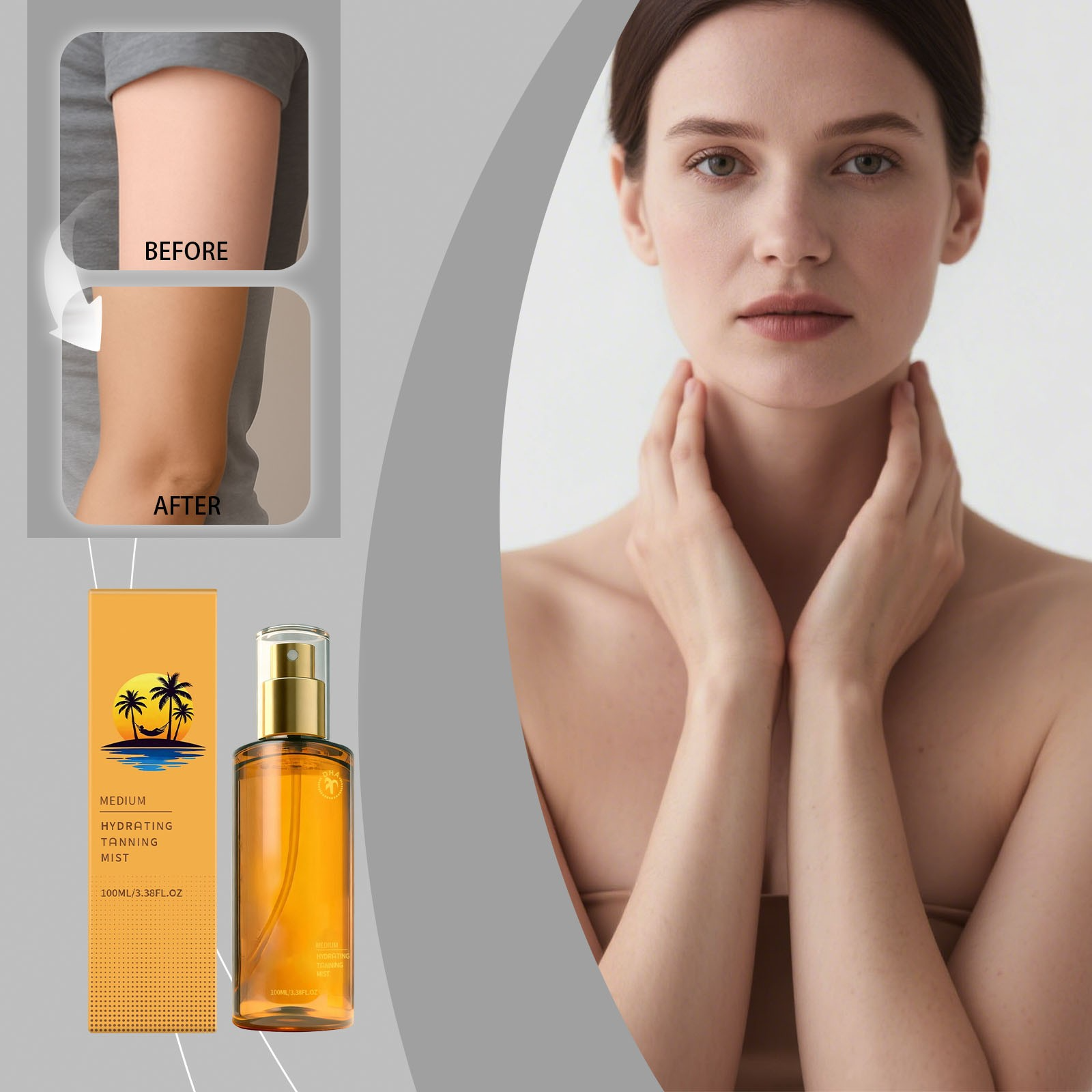 🥳2026 HOT SALE💞50K+ SOLD! 👙Self Tanning Mist for Body— No Fake Tan Smell! - Hydrating Mist For A Gradual Tan thumbnail 4