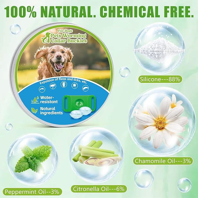 ✨BUY 2 GET 1 FREE✨Pet Repellent Button Silicone Collar to Repel Fleas, Ticks, and Lice 🐾🐾 thumbnail 5