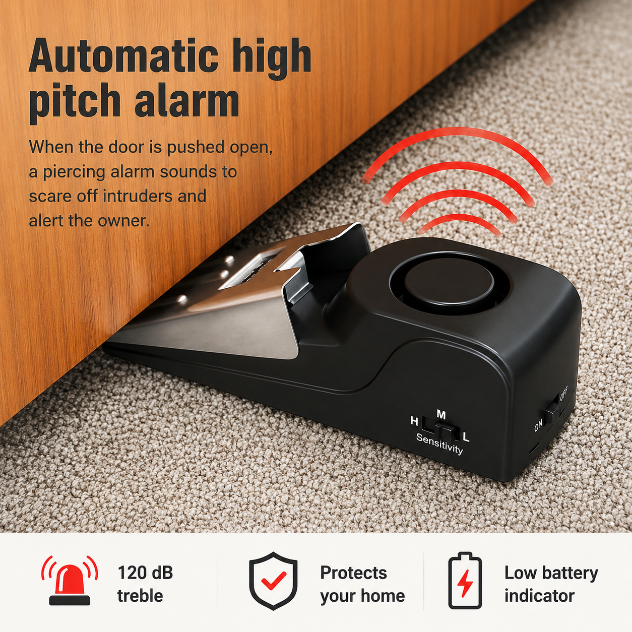 🔥 Summer Sale 50% OFF | Portable Door Stop Alarm 🚪🔊 thumbnail 3