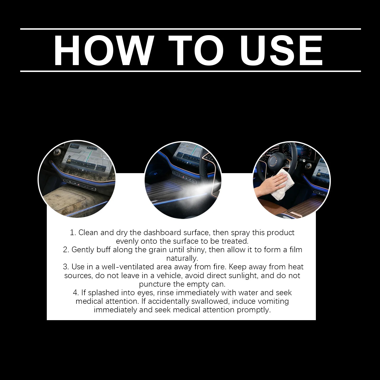 🔥Summer Sale Upto 60% Off Polish Car Detailing Spray Degreaser Plastic Leather Restorer Daily Care thumbnail 6