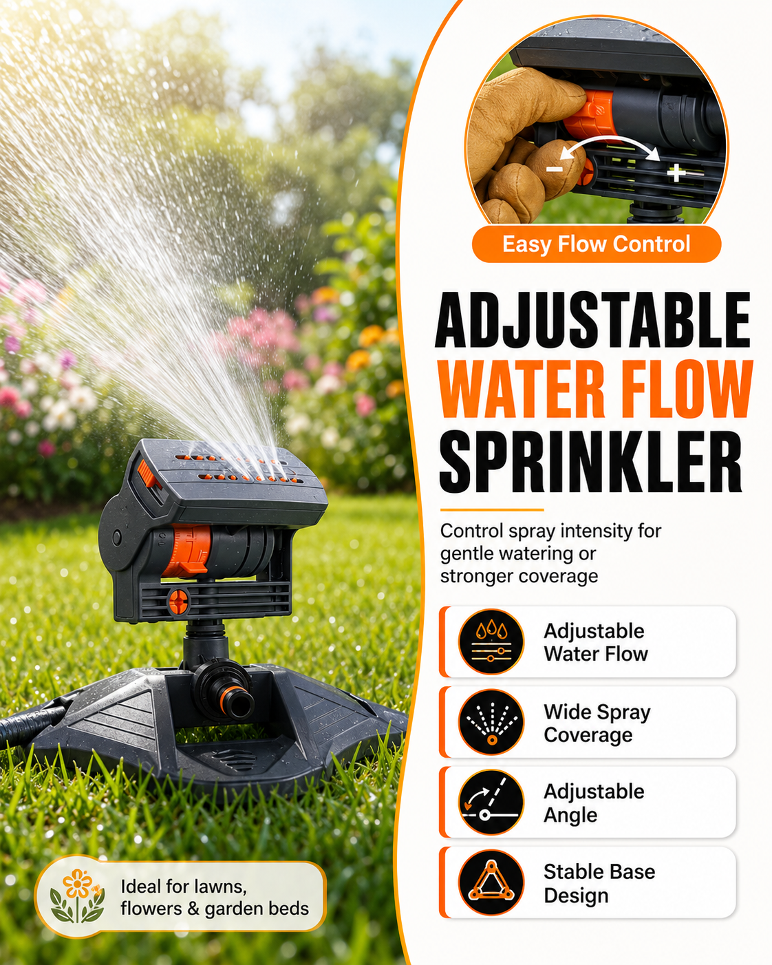 🔥🔥Hot Deal Summer SALE OFF UP TO 60%🔥💥Transform Your Garden with the Adjustable Wide- Coverage Sprinkler thumbnail 5