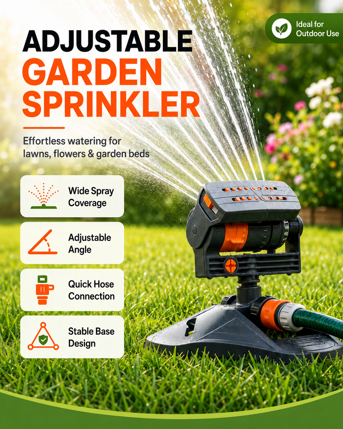 🔥🔥Hot Deal Summer SALE OFF UP TO 60%🔥💥Transform Your Garden with the Adjustable Wide- Coverage Sprinkler thumbnail 3