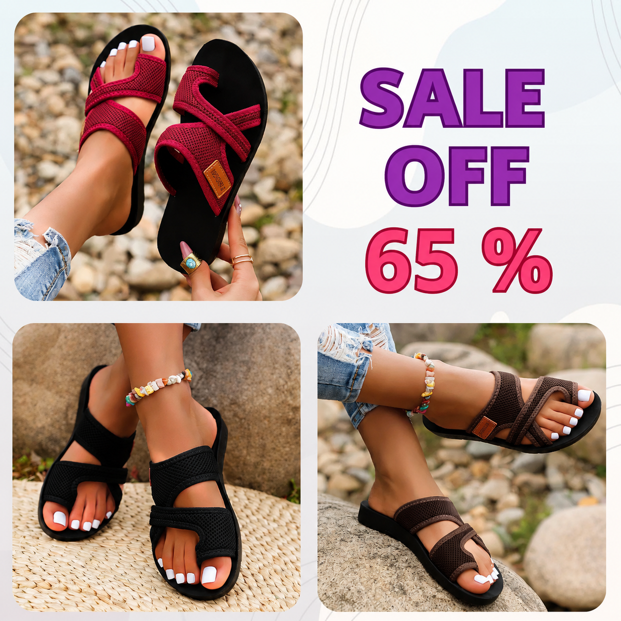 🔥Hot Deal Summer SALE OFF UP TO 50%🔥🎁Orthopedic Arch Support Sandals Diabetic Walking Sandals thumbnail 6