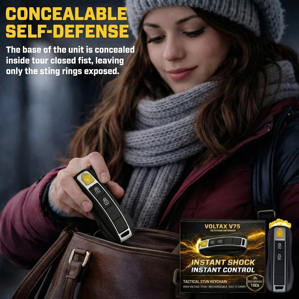 🔦2026 Father's Day Flash Sale 60% OFF⚡Voltax ShockForce 75M Stun Car Keychain thumbnail 4