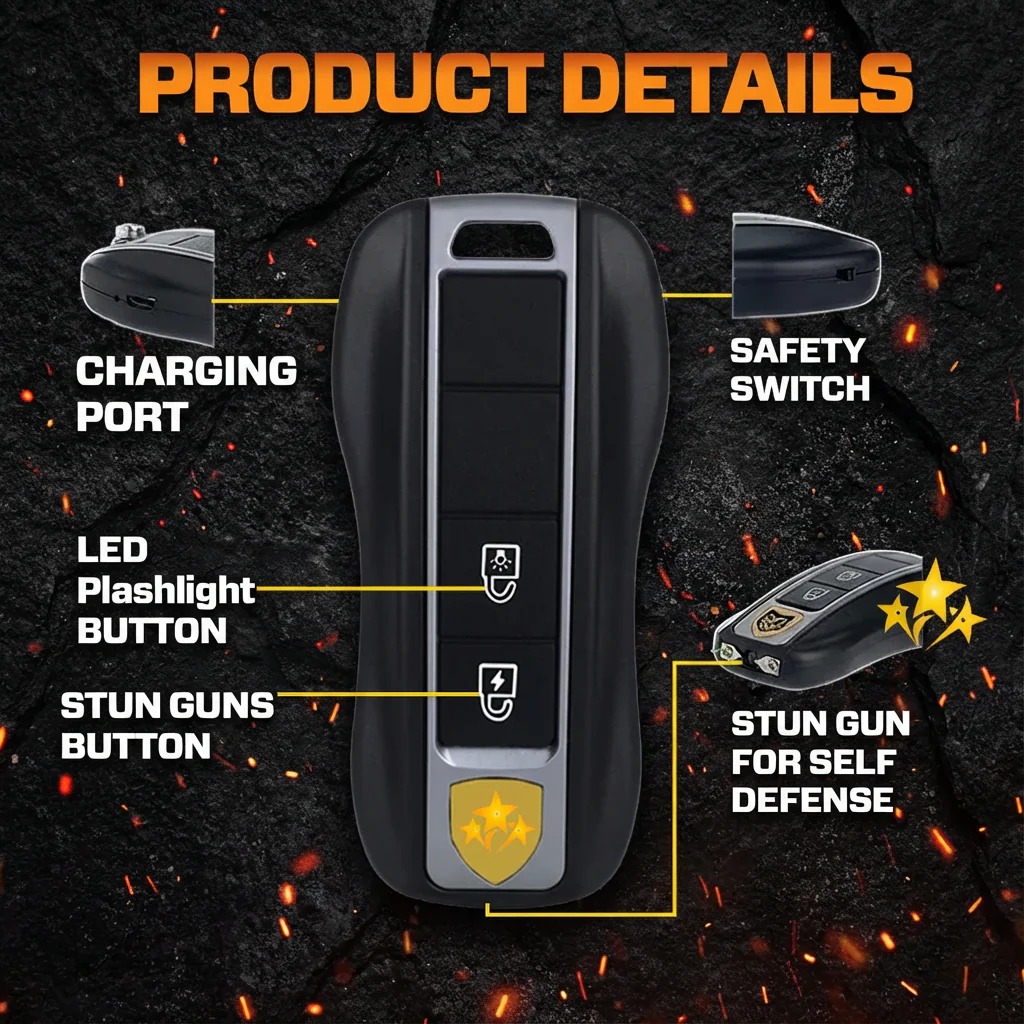 🔦2026 Father's Day Flash Sale 60% OFF⚡Voltax ShockForce 75M Stun Car Keychain thumbnail 8