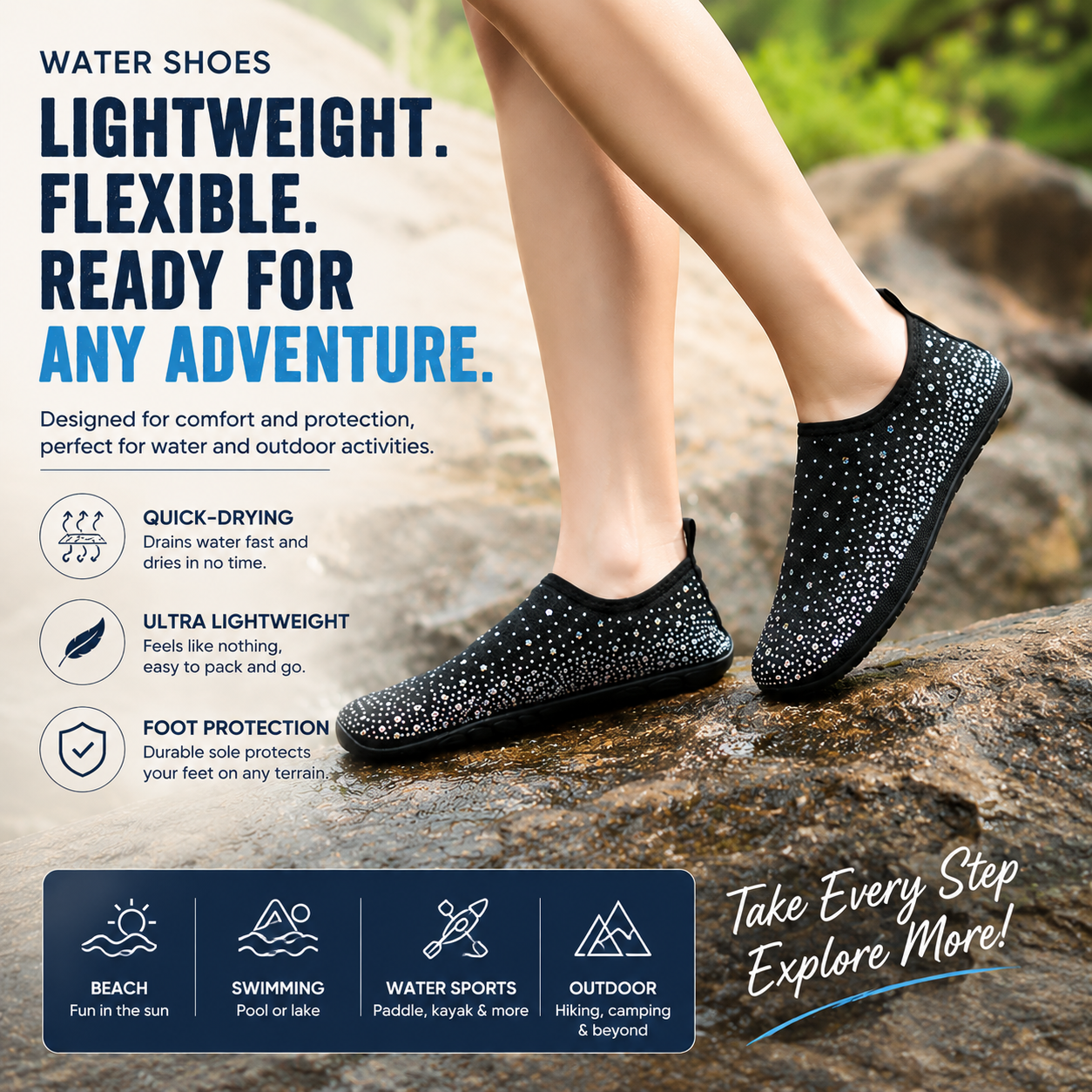 🔥 Summer Sale 50% OFF | Quick-Dry Water Shoes 🌊