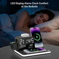🔥🔥Hot Deal Summer SALE OFF UP TO 60%🔥💥7 in 1 Wireless Charging Station with Clock & Night Light thumbnail 4