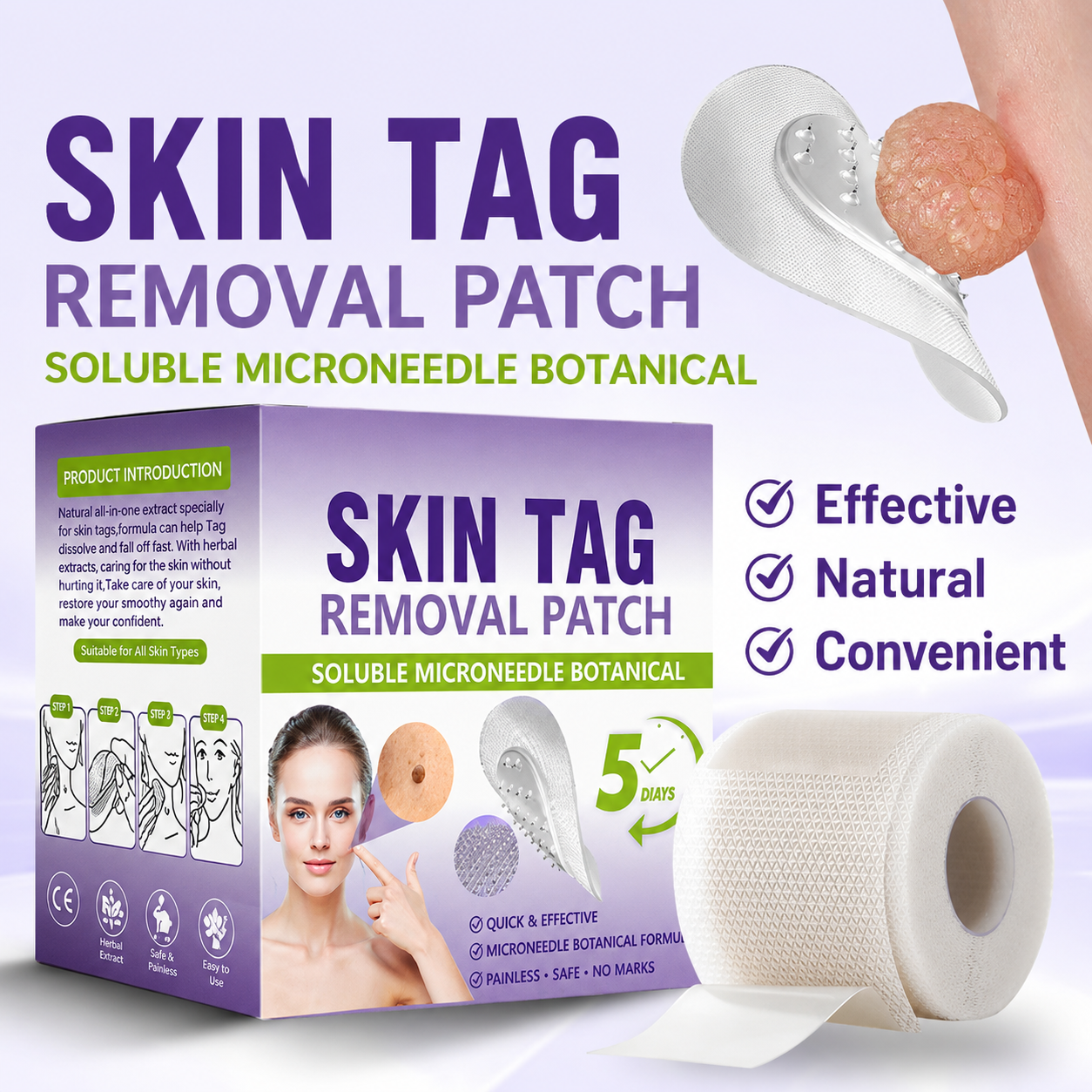 🔥 SALE OFF UP TO 60%🔥💥 Soluble Microneedle Botanical Skin Tag Removal Patch thumbnail 2