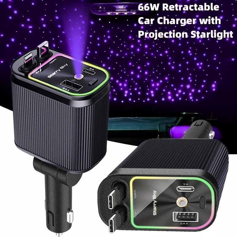 🔥🔥Hot Deal Summer SALE OFF UP TO 50%🔥🔥- Car Charger with Starry Lights ⚡ thumbnail 2