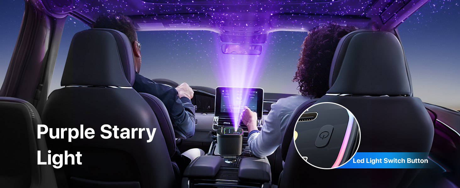 starlight in car roof retractable car charger