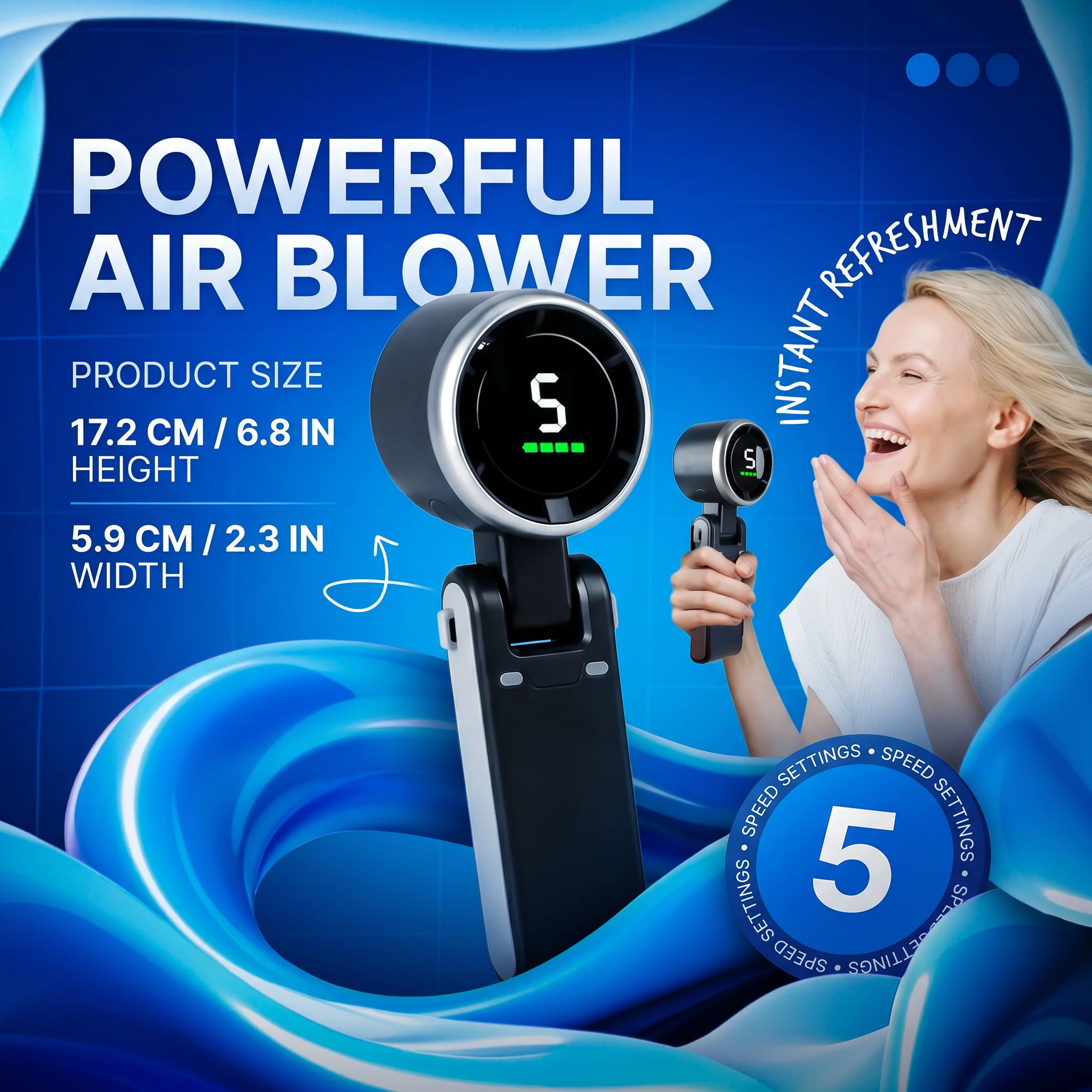 🔥🔥Hot Deal Summer SALE OFF UP TO 60%🔥🔥Portable Handheld Turbo Fan thumbnail 2