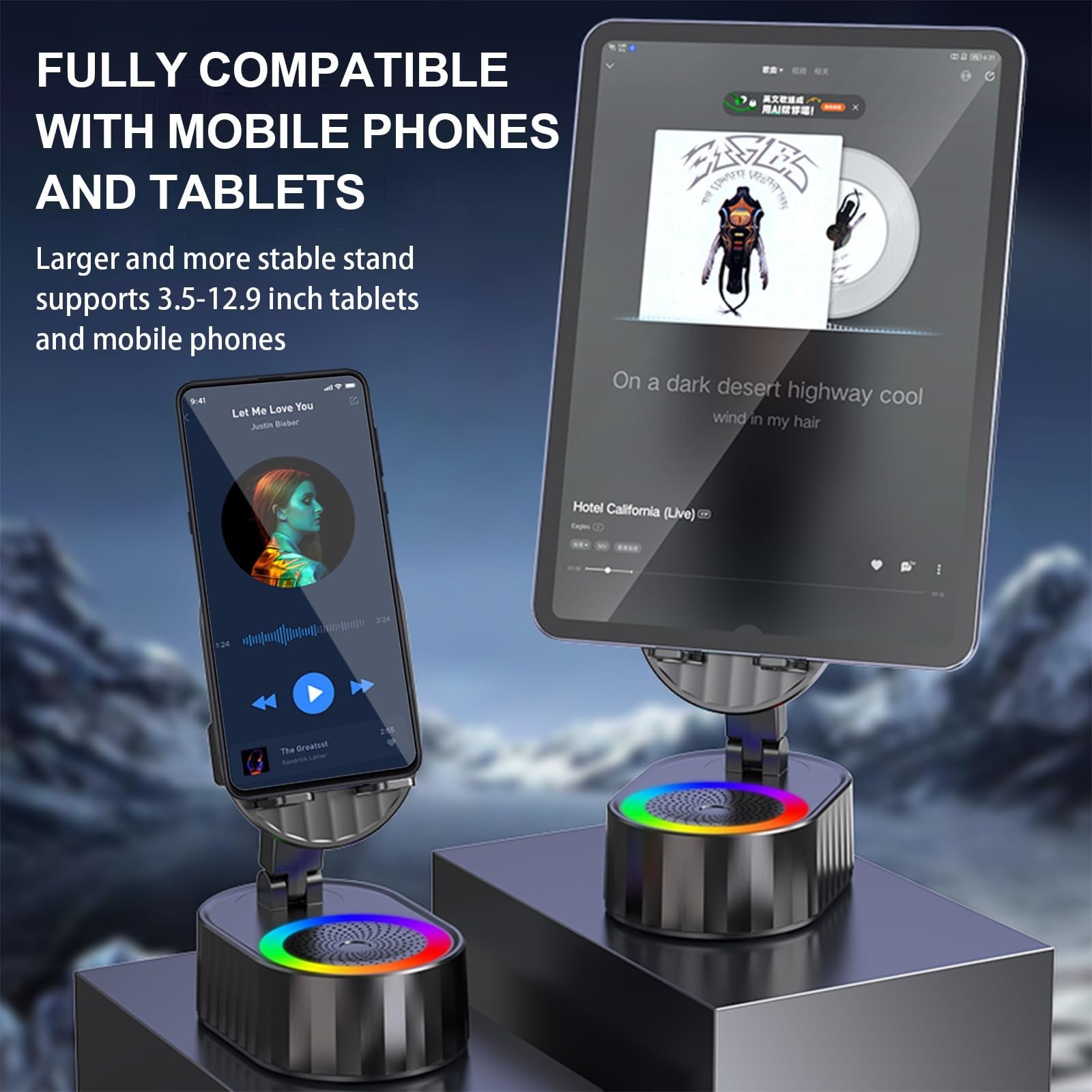 🔥 50% OFF TODAY — Smart Cell Phone Stand with Speaker, Power Bank & LED Light 🔊🔋✨ thumbnail 5