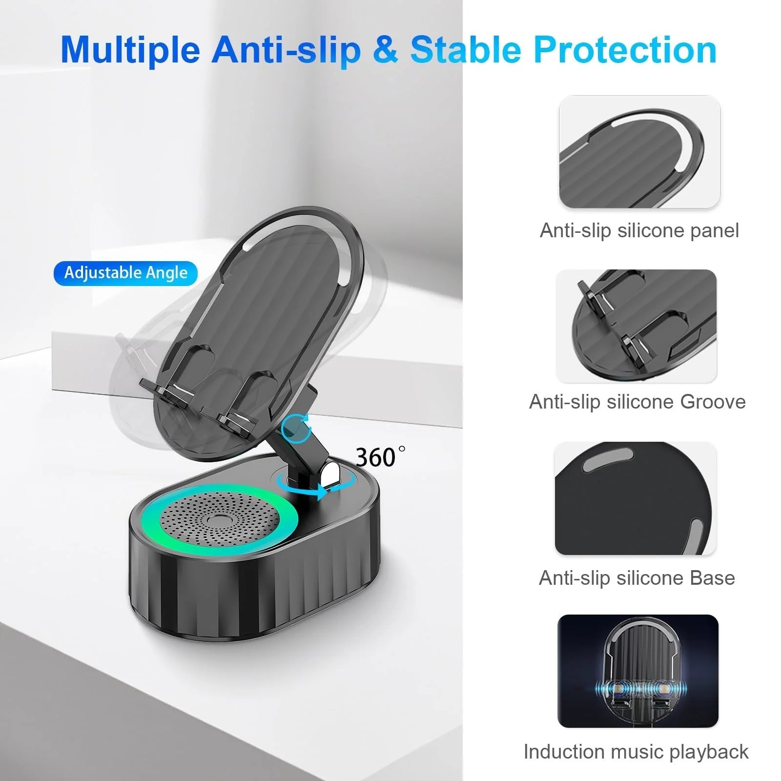 🔥 50% OFF TODAY — Smart Cell Phone Stand with Speaker, Power Bank & LED Light 🔊🔋✨ thumbnail 9