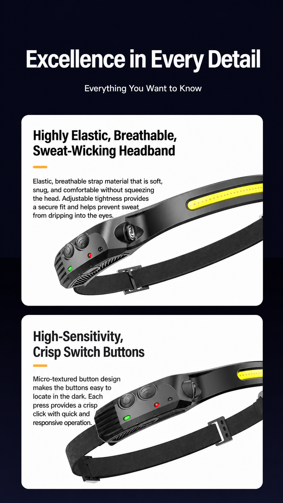 🔥Father’s Day 💞50K+ SOLD! Sale Off Upto 60% Ultra-Light Rechargeable Headlamp with Wave Sensor Control thumbnail 7