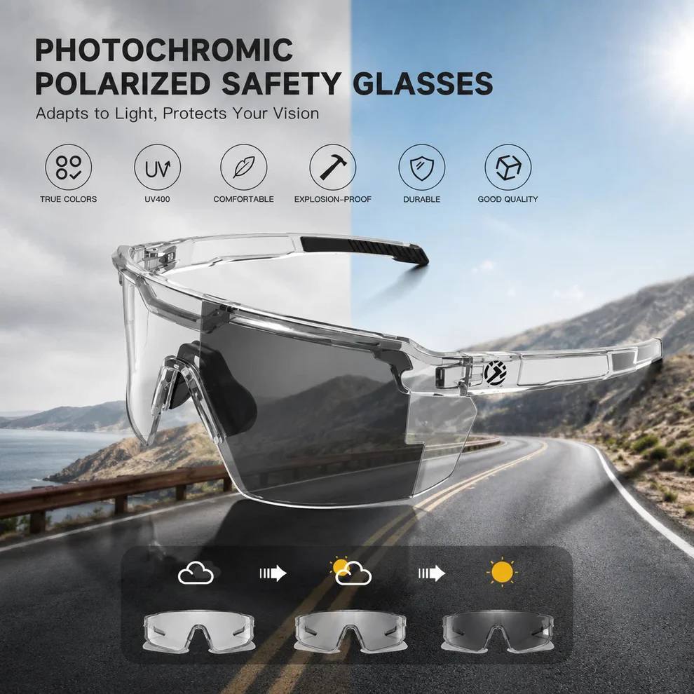 🔥HOT SALE 49% OFF☀️🕶️UV400 Photochromic Polarized Safety Glasses – 🥇Impact Resistant Outdoor Sports & Work Eyewear✨ thumbnail 2