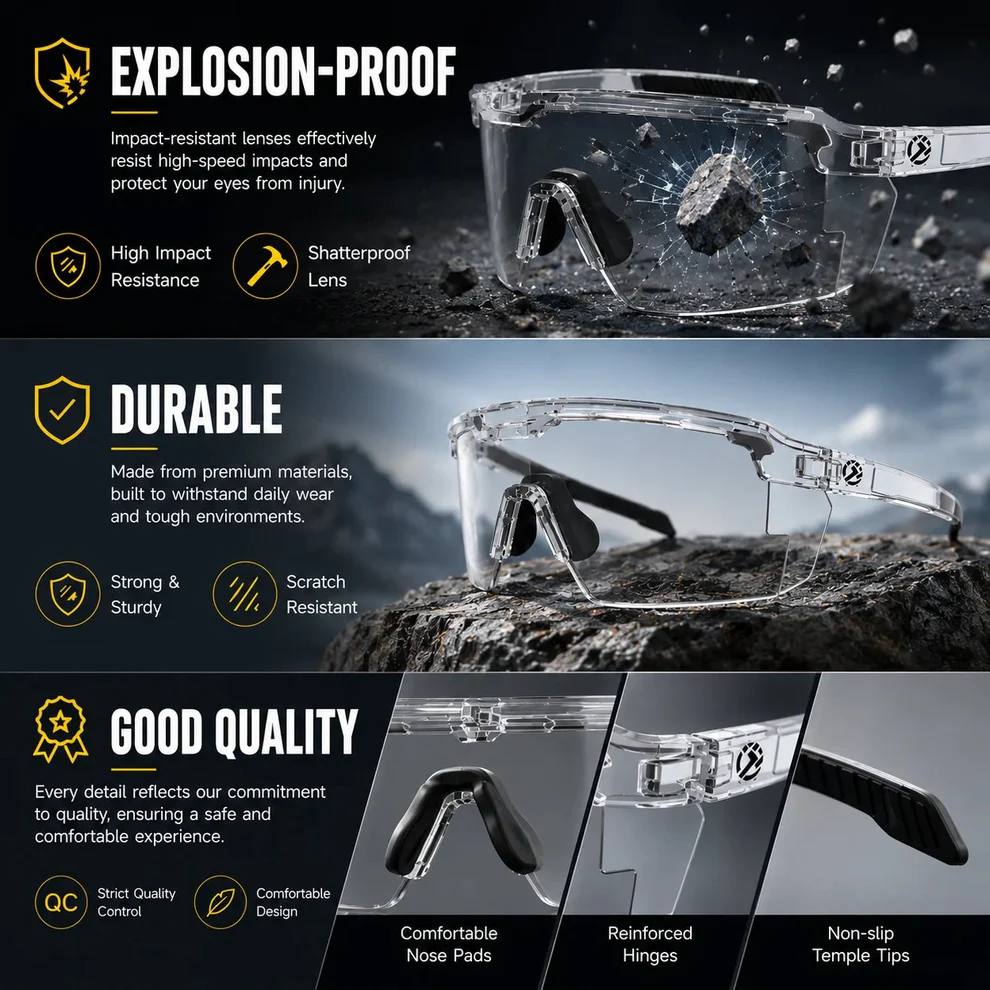 🔥HOT SALE 49% OFF☀️🕶️UV400 Photochromic Polarized Safety Glasses – 🥇Impact Resistant Outdoor Sports & Work Eyewear✨ thumbnail 3