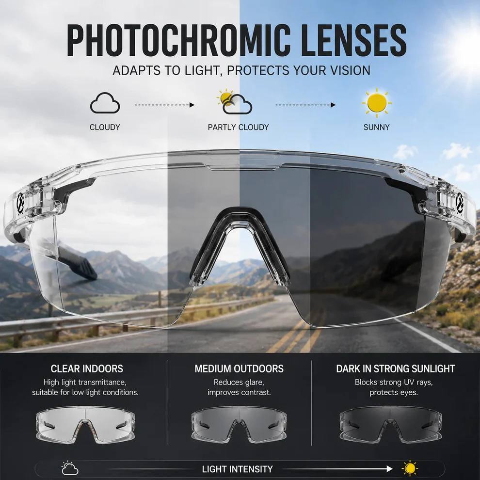 🔥HOT SALE 49% OFF☀️🕶️UV400 Photochromic Polarized Safety Glasses – 🥇Impact Resistant Outdoor Sports & Work Eyewear✨ thumbnail 7