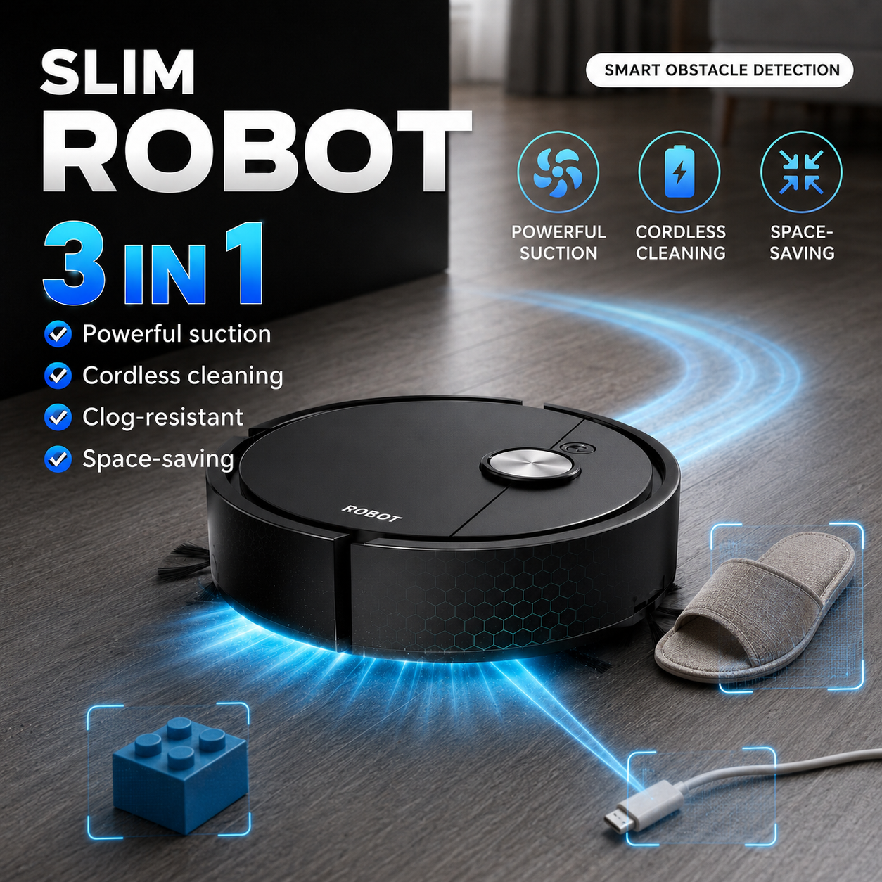🔥🔥Hot Deal Summer SALE OFF UP TO 60%🔥💥Vacuum Cleaner USB Charging Sweeping Robot