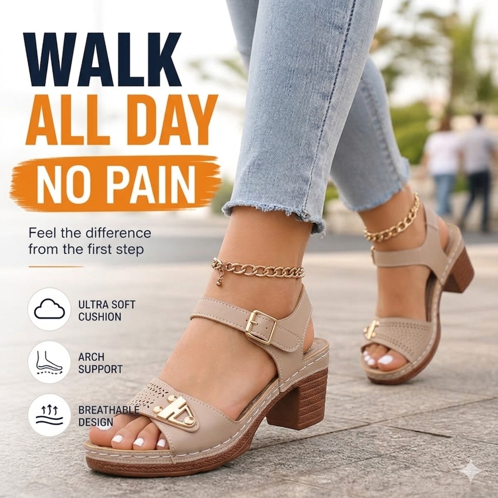 🥳2026 HOT SALE💞50K+ SOLD! Luna Block Heel Sandals - Effortless height. All-day comfort. thumbnail 2