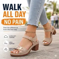 🥳2026 HOT SALE💞50K+ SOLD! Luna Block Heel Sandals - Effortless height. All-day comfort. thumbnail 2