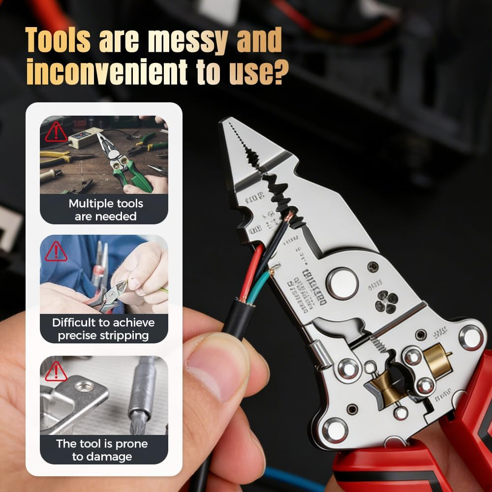 🔥Last Day 50% OFF🔥 16-in-1 Wire Stripper & Twister Pliers with Voltage Tester thumbnail 3