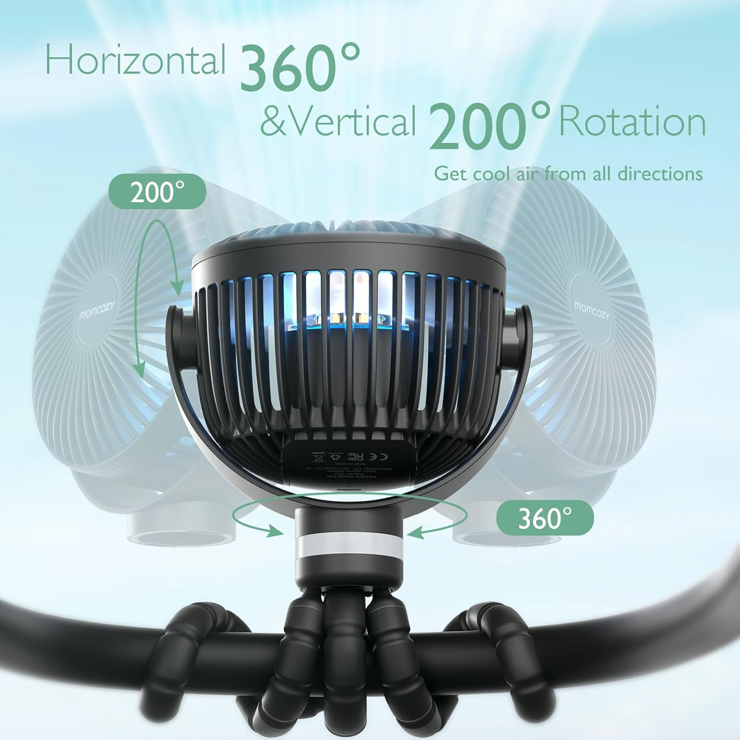 🔥 SUMMER SALE UPTO 50%🔥✨BUY 2 GET 1 FREE✨ - Mini Portable Stroller Fan ⭐ thumbnail 7