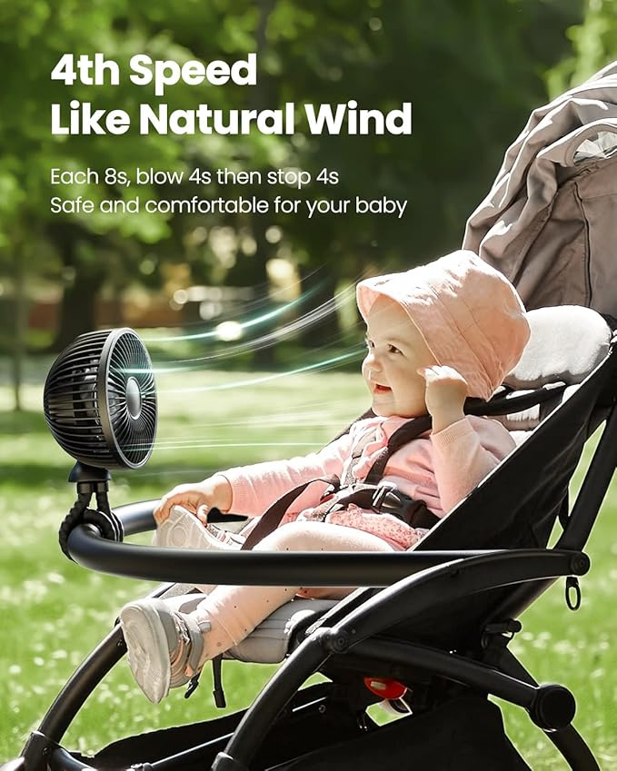 🔥 SUMMER SALE UPTO 50%🔥✨BUY 2 GET 1 FREE✨ - Mini Portable Stroller Fan ⭐ thumbnail 3