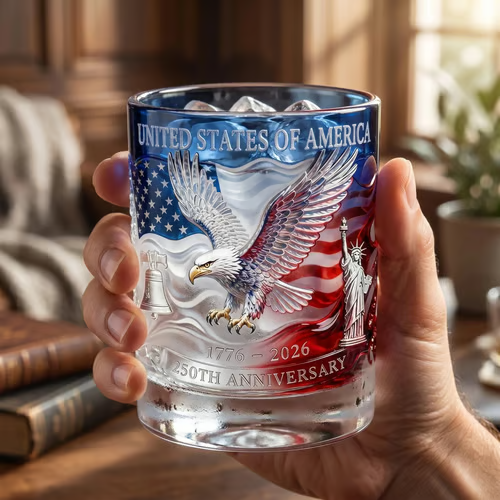 🎁 Father’s Day Gift Sale — 60%🔥USA 250th Anniversary Whiskey Glass 1776–2026 thumbnail 7