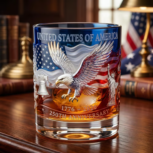 🎁 Father’s Day Gift Sale — 60%🔥USA 250th Anniversary Whiskey Glass 1776–2026 thumbnail 8
