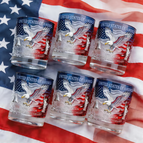 🎁 Father’s Day Gift Sale — 60%🔥USA 250th Anniversary Whiskey Glass 1776–2026 thumbnail 9
