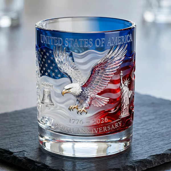 🎁 Father’s Day Gift Sale — 60%🔥USA 250th Anniversary Whiskey Glass 1776–2026 thumbnail 2