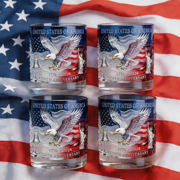 🎁 Father’s Day Gift Sale — 60%🔥USA 250th Anniversary Whiskey Glass 1776–2026 thumbnail 4