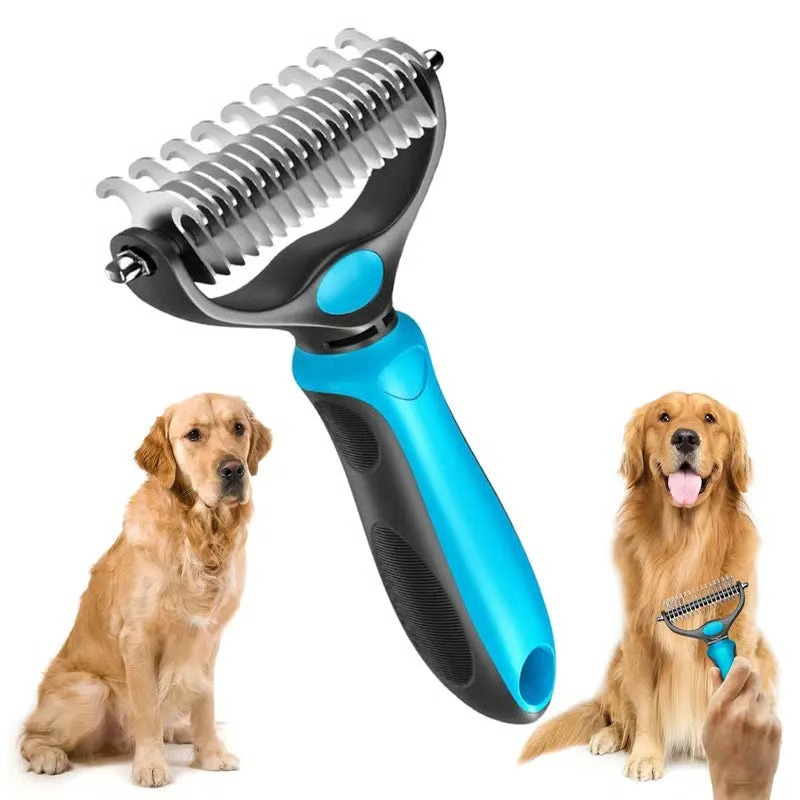 🔥Last Day: 60% OFF🔥✨ Double-Sided Deshedding Pet Brush – Dual-Sided, Ergonomic & Gentle for Dogs & Cats 🐶 - Image 1
