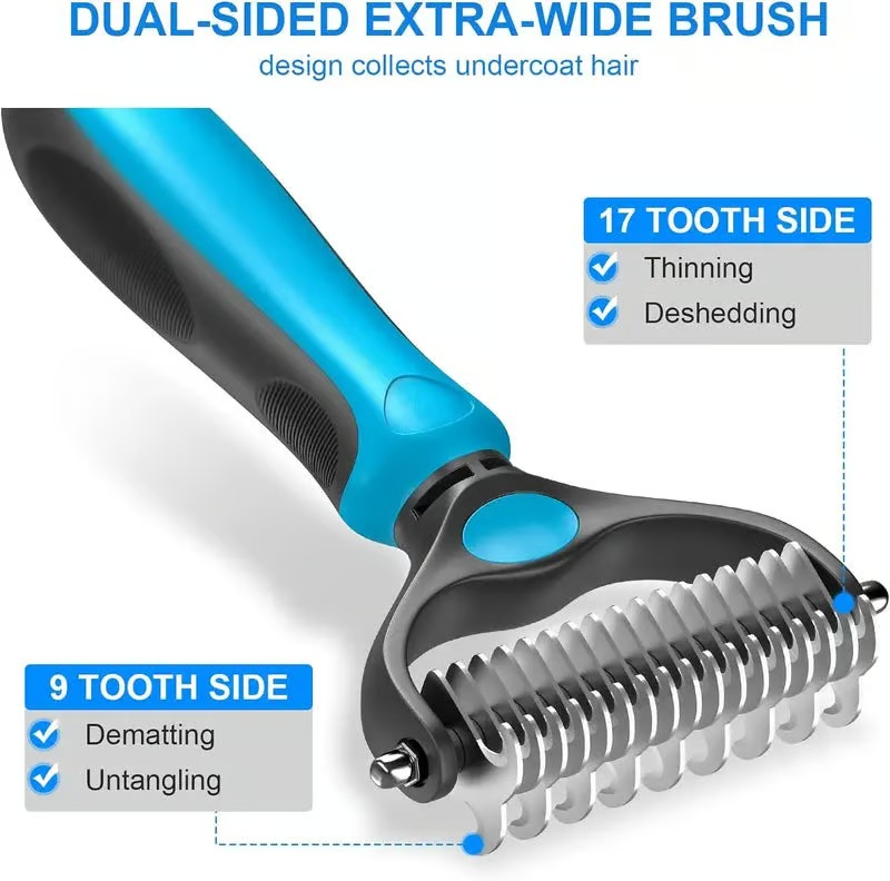 🔥Last Day: 60% OFF🔥✨ Double-Sided Deshedding Pet Brush – Dual-Sided, Ergonomic & Gentle for Dogs & Cats 🐶 thumbnail 5